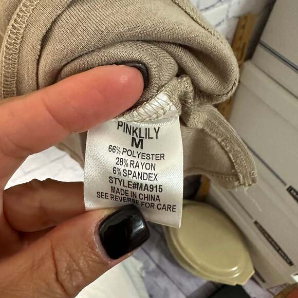 Pink Lily V-Neck Short Sleeve Top - Picture 4 of 4